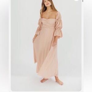 Worth Collective Corrine Tiered Sleeve Maxi Dress with Pockets 
AD8